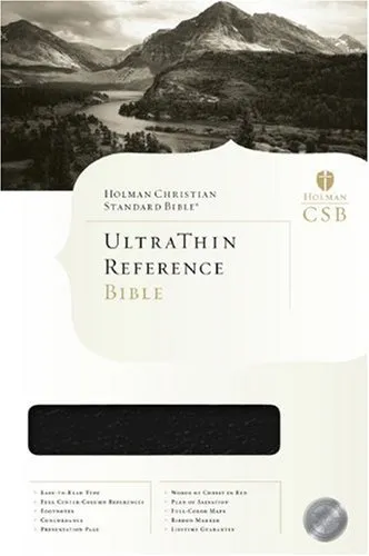 HCSB Ultrathin Reference Bible (Black Bonded Leather), book cover