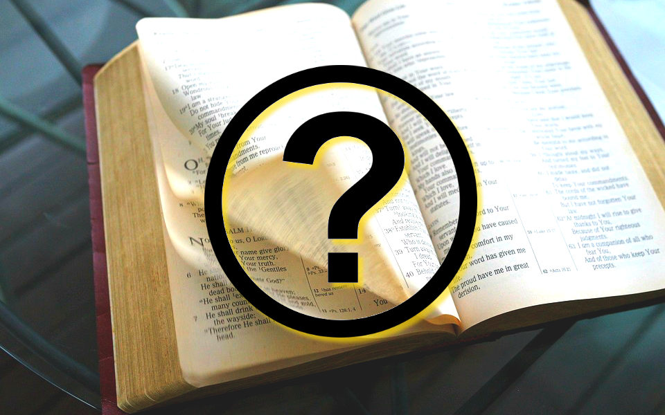 Bible With A Question Mark Over It